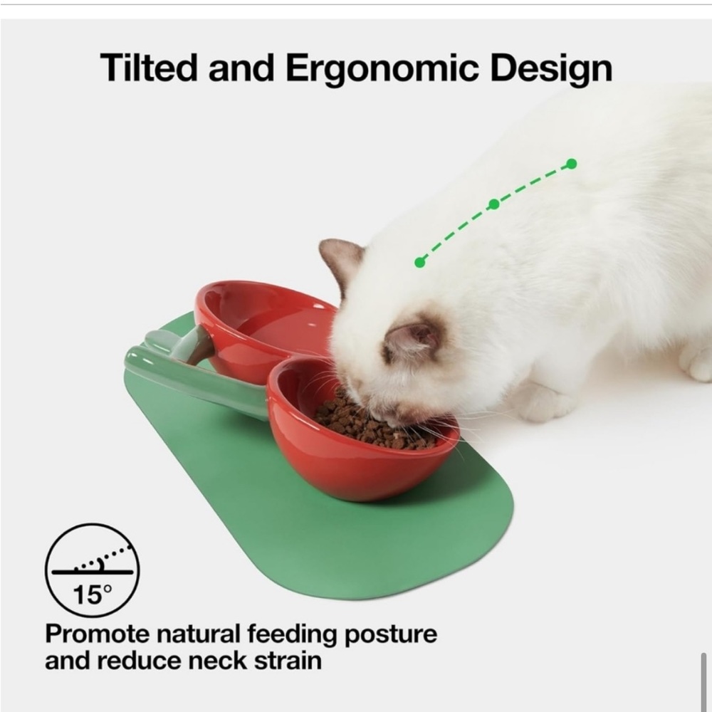 VETRESKA Cherry Cat Food Bowls